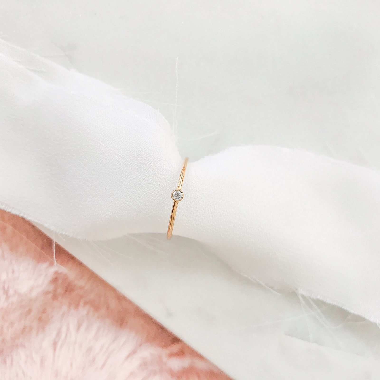 Personalised jewellery – handmade jewellery – KBN jewellery – dainty ring – birth month ring – birthstone ring – affordable ring – March birthstone ring– ring – personalised ring - 