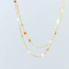 sparkly shiny chain choker goldfill rose goldfill sterling silver delicate layered