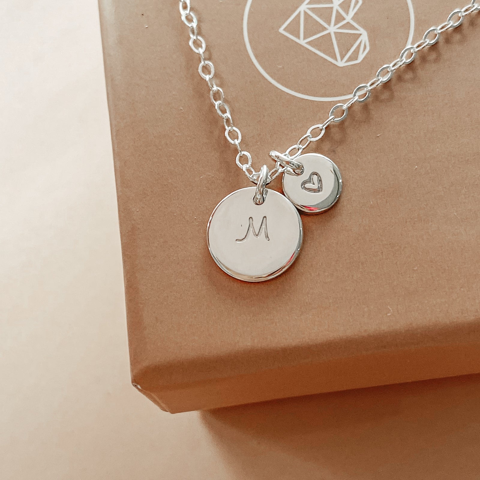 Sofia Necklace - Personalised jewellery - KBN Jewellery - handmade jewellery – small pendant necklace – initial necklace – symbol necklace – family initial necklace – children’s initial necklaces – birth flower initial necklace 
