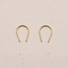 horseshoe earring goldfill sterling silver rose goldfill hypoallergenic materials