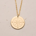 compass stamp necklace initials tiny symbols goldfill sterling silver rose goldfill extra large pendant meaningful children distance travel love special