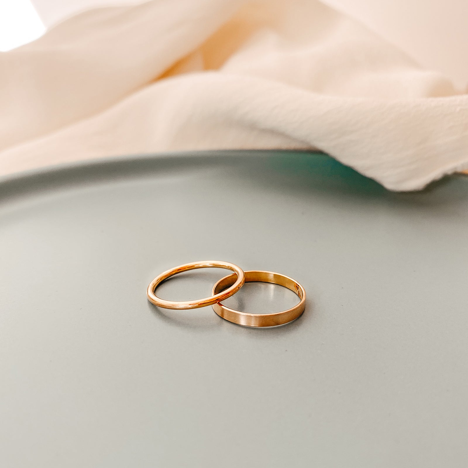 Personalised jewellery - KBN Jewellery - handmade jewellery – Personalised Jewellery gifts – Dainty jewellery –  plain band ring - wedding band - affordable wedding band - gold filled wedding band - thick stacking ring 