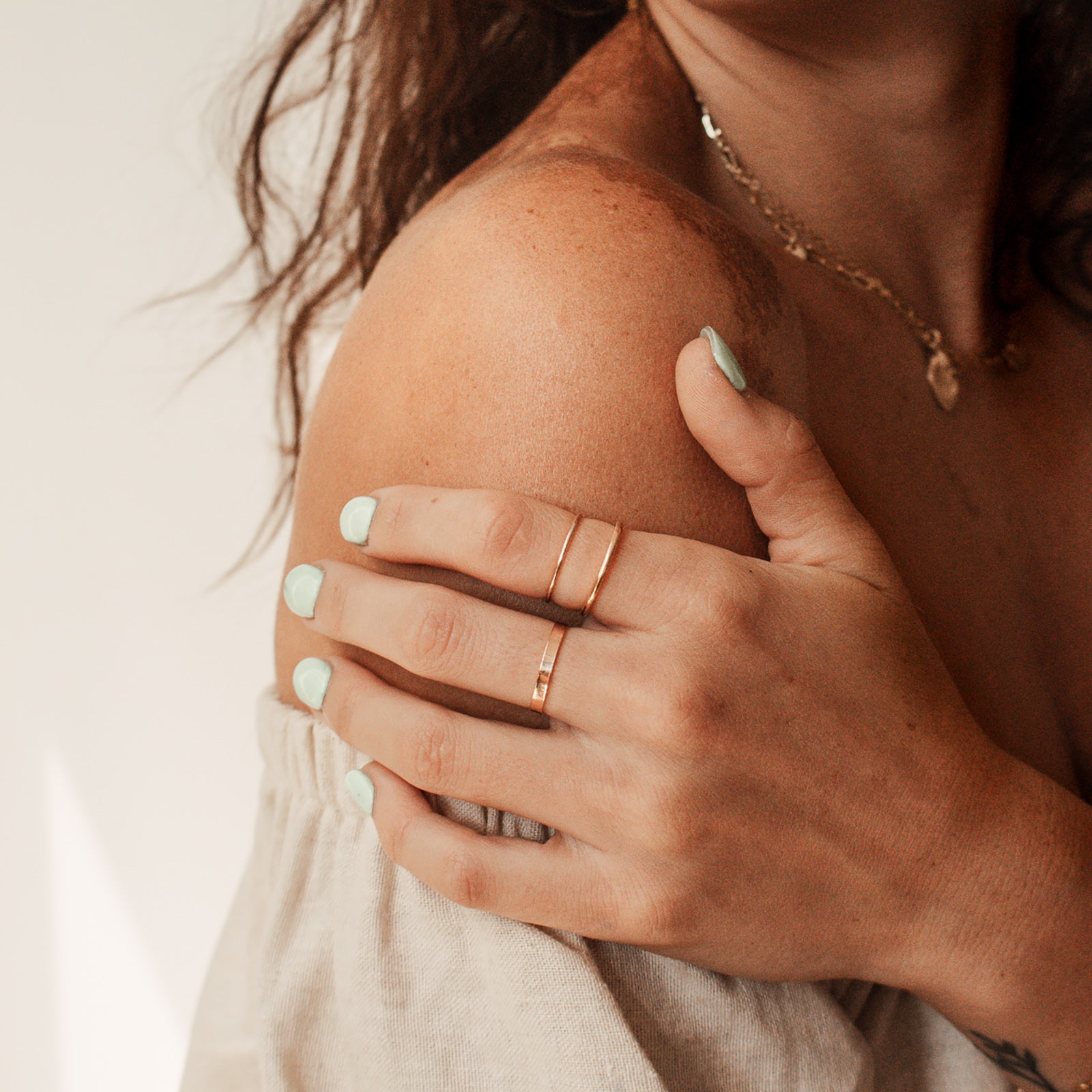 Personalised jewellery - KBN Jewellery - handmade jewellery – Personalised Jewellery gifts – Dainty jewellery –  plain band ring - wedding band - affordable wedding band - gold filled wedding band - thick stacking ring 