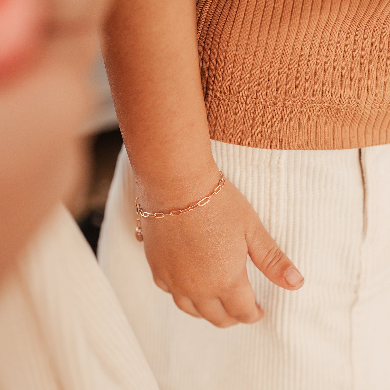 Personalised jewellery – handmade jewellery – KBN jewellery – Australian made jewellery – matching jewellery–  perfect gift for baby– sentimental gift – newborn gift idea – matching jewellery – tiny pendant bracelet – linked chain bracelets - initial bracelet 