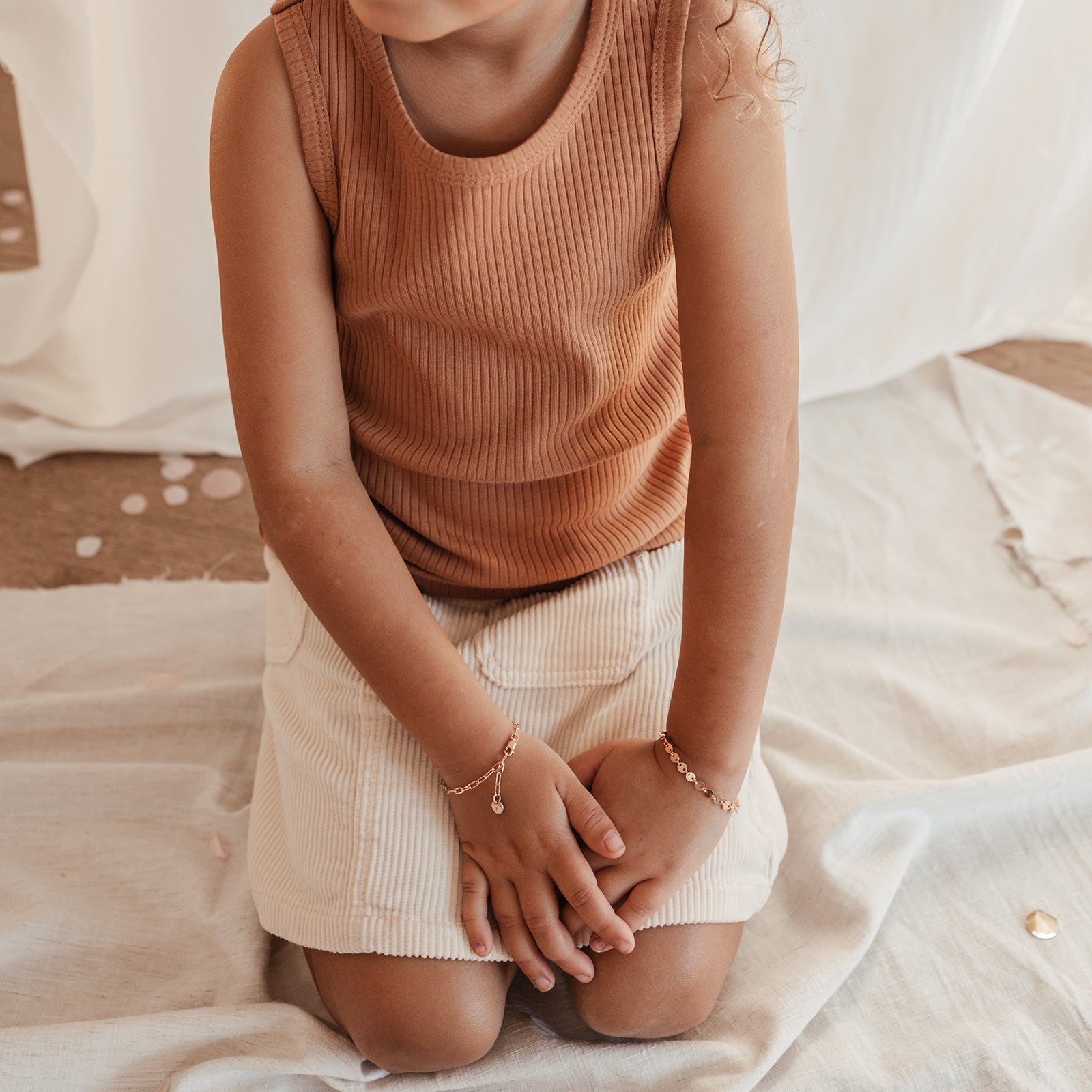 Personalised jewellery – handmade jewellery – KBN jewellery – Australian made jewellery – matching jewellery–  perfect gift for baby– sentimental gift – newborn gift idea – matching jewellery – tiny pendant bracelet – linked chain bracelets - initial bracelet 