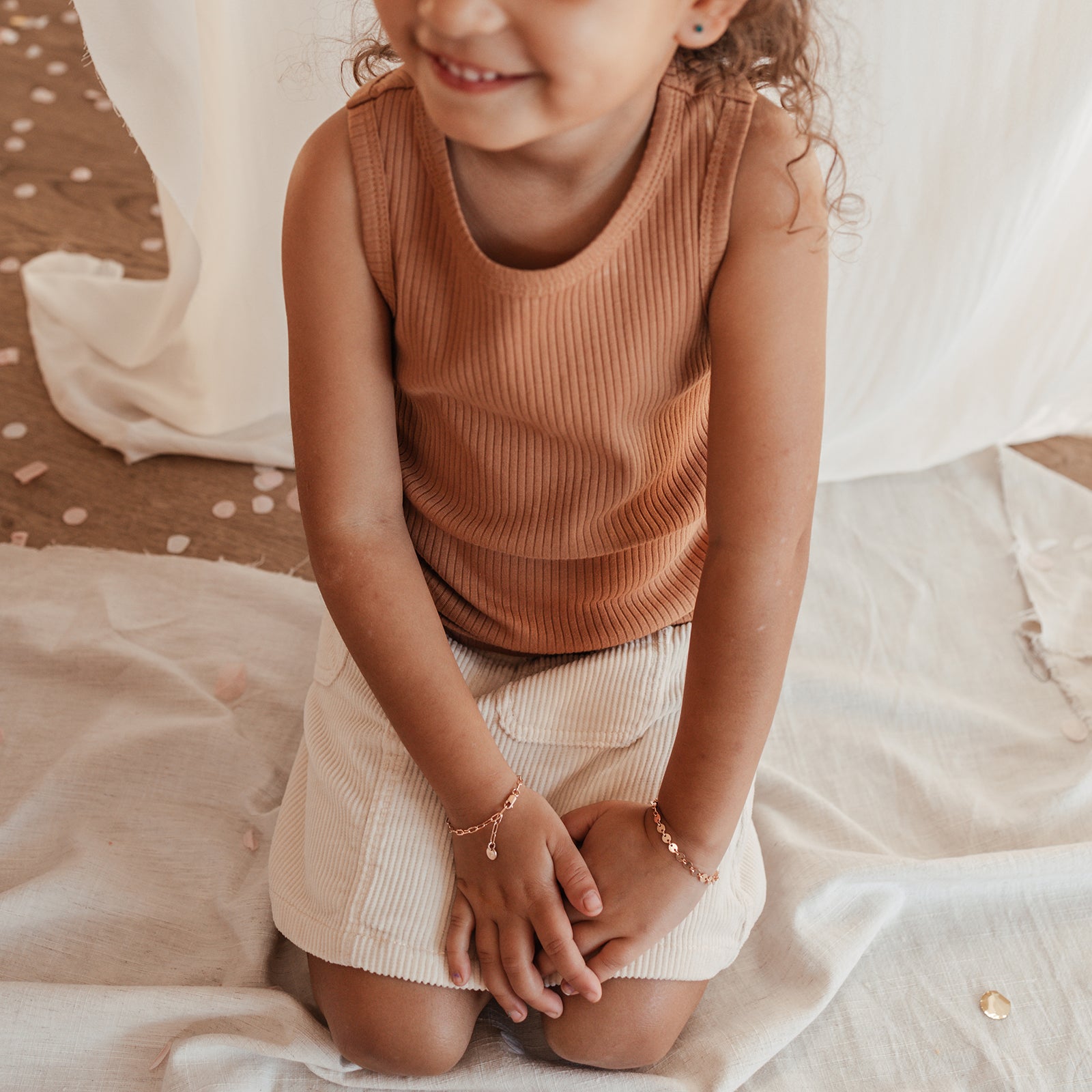 Personalised jewellery – handmade jewellery – KBN jewellery – Australian made jewellery – matching jewellery – matching mum and child bracelet – perfect gift for new mum – sentimental gift – newborn gift idea – new mum gift – matching jewellery – tiny pendant bracelet – linked chain bracelets 