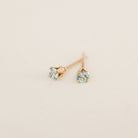 Personalised jewellery – handmade jewellery – KBN jewellery – dainty earrings – birth month earrings – birthstone earrings – affordable earrings – aquamarine stone earrings – march  studs – birthstone studs 