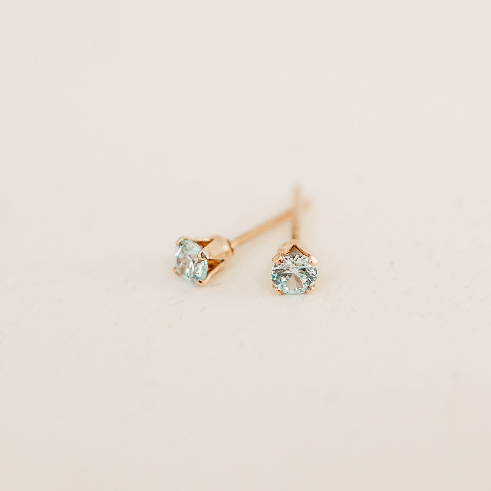 Personalised jewellery – handmade jewellery – KBN jewellery – dainty earrings – birth month earrings – birthstone earrings – affordable earrings – aquamarine stone earrings – march  studs – birthstone studs 