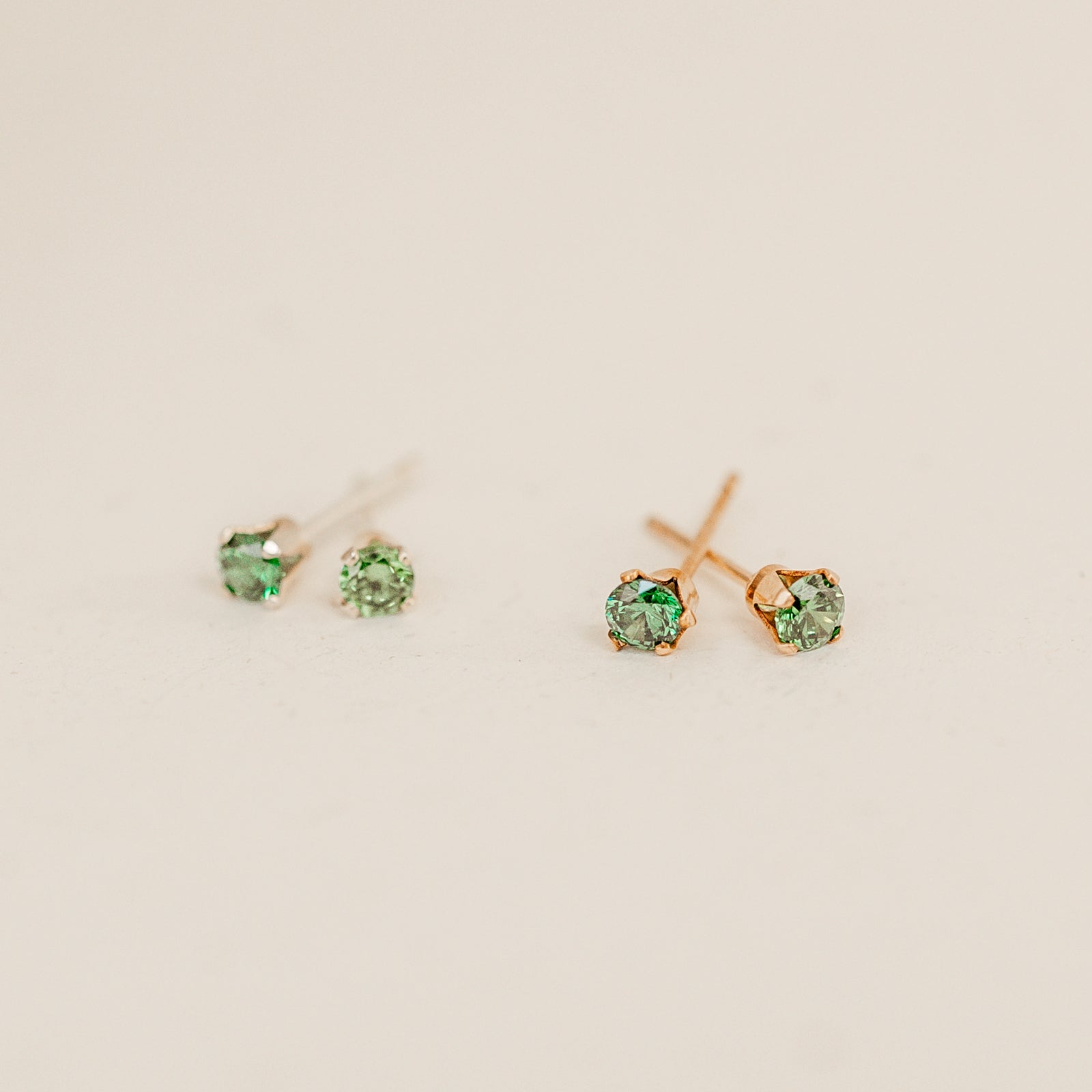 Personalised jewellery – handmade jewellery – KBN jewellery – dainty earrings – birth month earrings – birthstone earrings – affordable earrings – May  birthstone earrings – earring studs - rebirth stone 