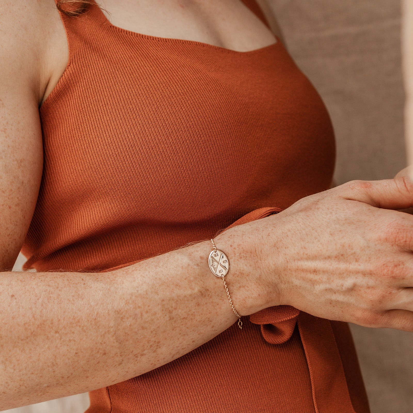 Personalised jewellery - KBN Jewellery - handmade jewellery - cross my heart - dainty jewellery - initial bracelet - symbol bracelet  – custom initial bracelet – children initials - Cross my heart bracelet 