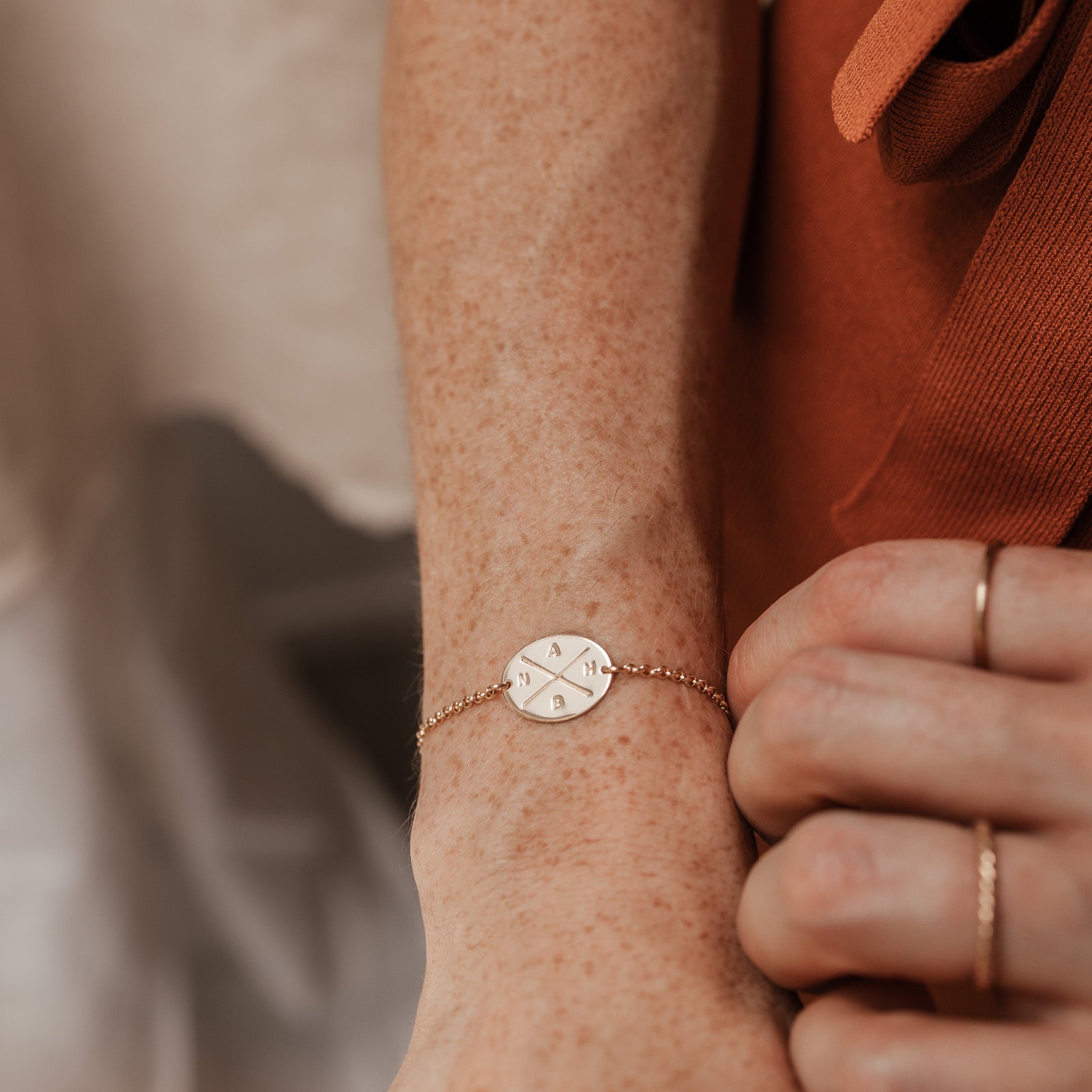 Personalised jewellery - KBN Jewellery - handmade jewellery - cross my heart - dainty jewellery - initial bracelet - symbol bracelet  – custom initial bracelet – children initials - Cross my heart bracelet 