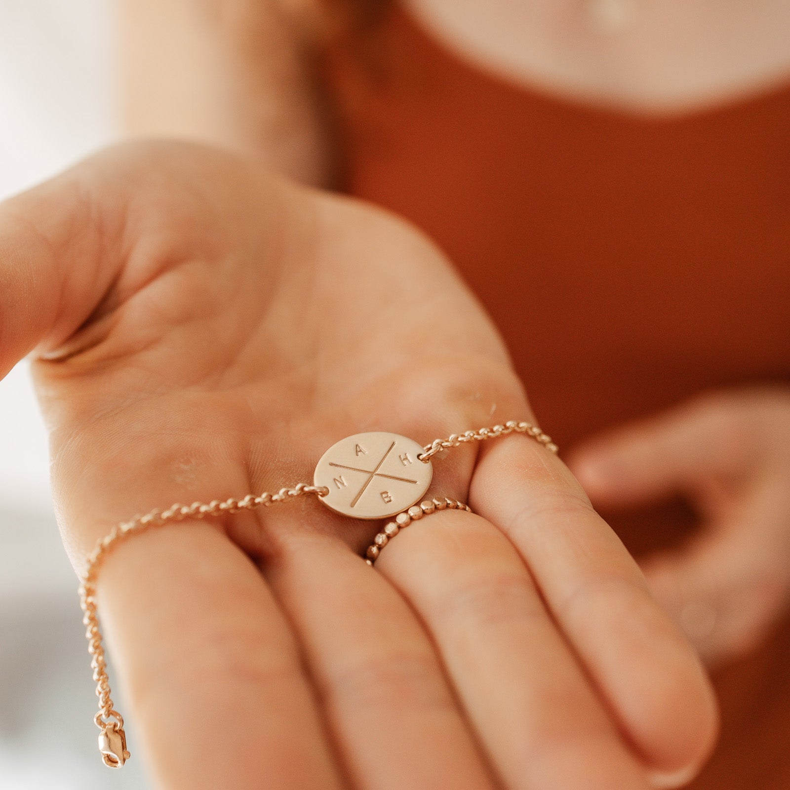 Personalised jewellery - KBN Jewellery - handmade jewellery - cross my heart - dainty jewellery - initial bracelet - symbol bracelet  – custom initial bracelet – children initials - Cross my heart bracelet 