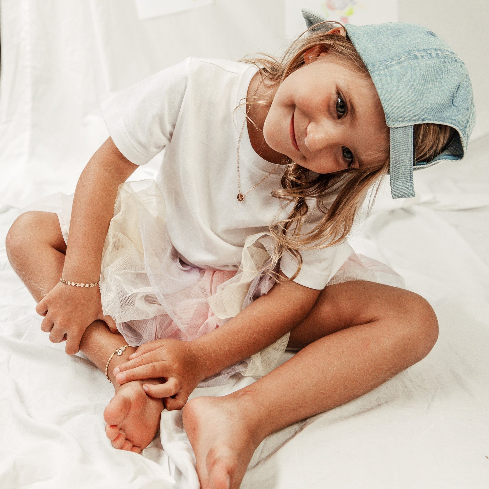 Personalised jewellery - KBN Jewellery - handmade jewellery – Personalised Jewellery gifts – Dainty jewellery- sparkly bracelet – disc bracelet – round chain bracelet – stacking bracelet – layering bracelet – bracelet for your child – toddler bracelet