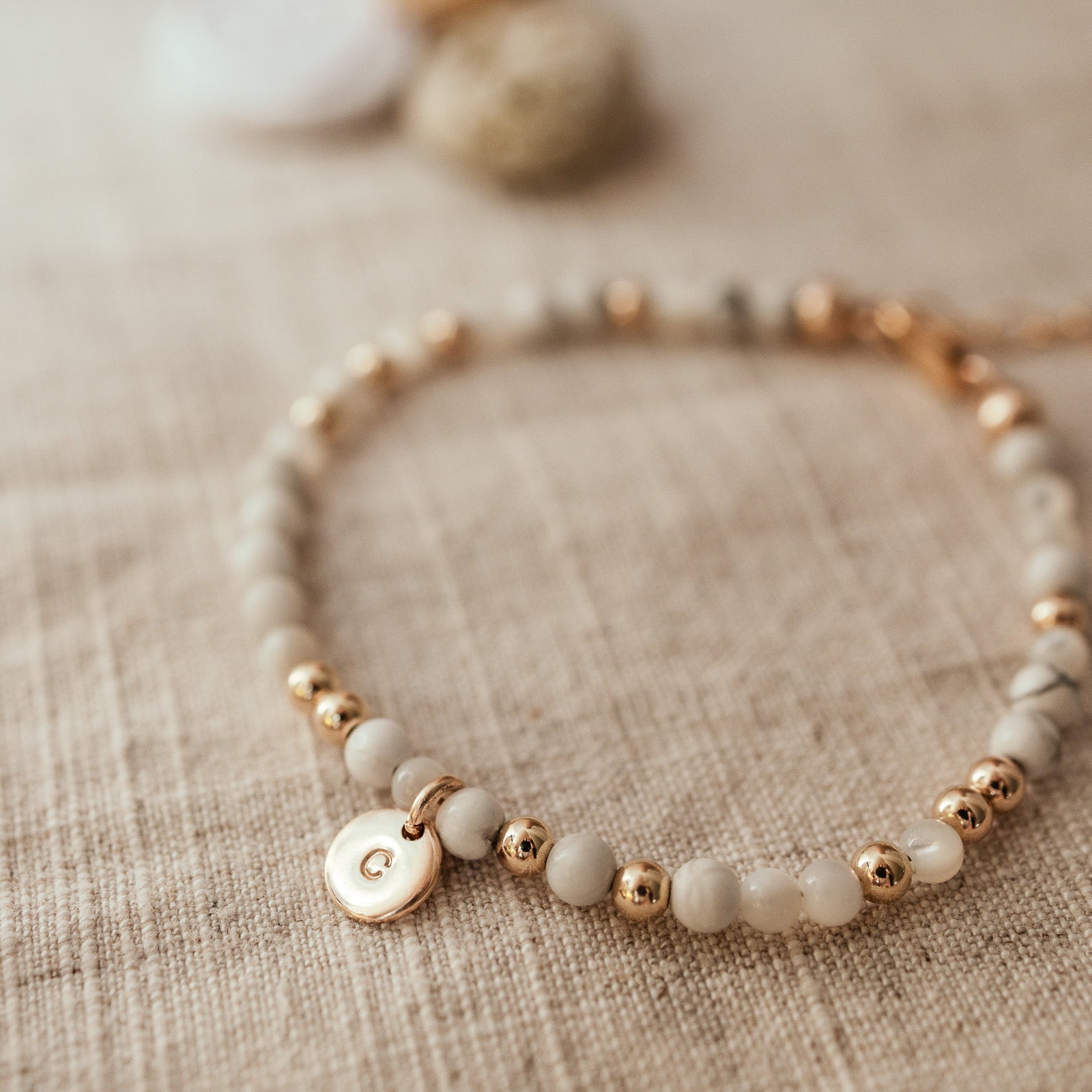 Personalised jewellery - KBN Jewellery - handmade jewellery – Personalised Jewellery gifts – Dainty jewellery – Australia made jewellery – beaded bracelet – pearl bracelet – hand made bracelet – howlite bracelet – initial bracelet – handmade crystal bracelet 