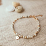 Focus With Me • Adult Crystal Bracelet • Pearl & Howlite