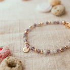 Personalised jewellery - KBN Jewellery - handmade jewellery – Personalised Jewellery gifts – Dainty jewellery – Australia made jewellery – beaded bracelet  – handmade bracelet – amethyst and agate  bracelet – initial bracelet – handmade crystal bracelet – agate bracelet – handmade crystal bracelet 