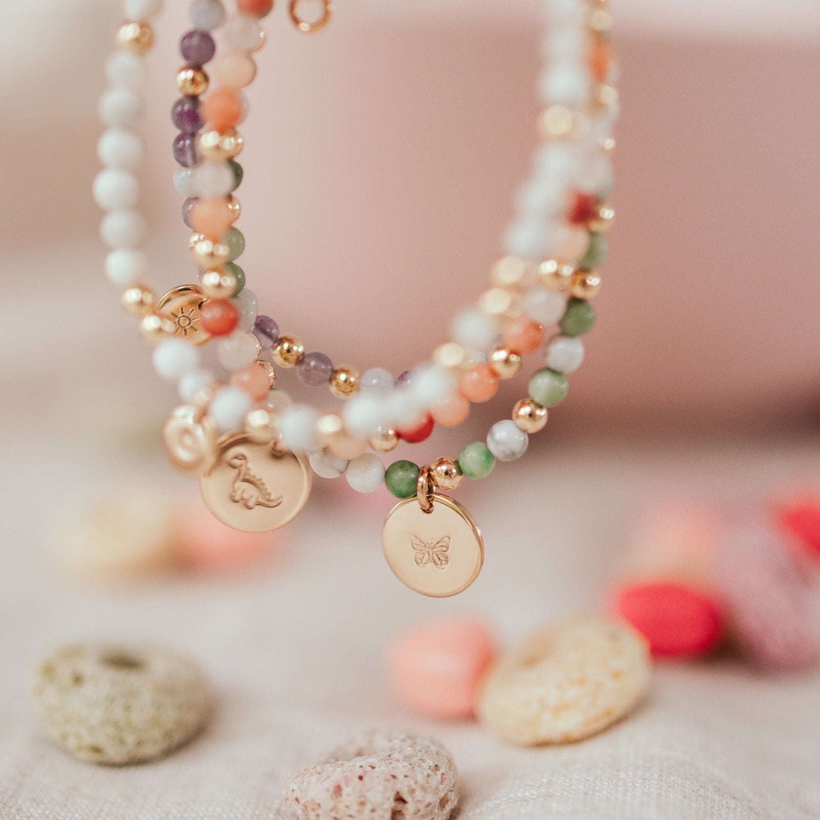 Personalised jewellery - KBN Jewellery - handmade jewellery – Personalised Jewellery gifts – Dainty jewellery – Australia made jewellery – beaded bracelet  – handmade bracelet – amethyst and agate  bracelet – initial bracelet – handmade crystal bracelet – agate bracelet – handmade crystal bracelet 