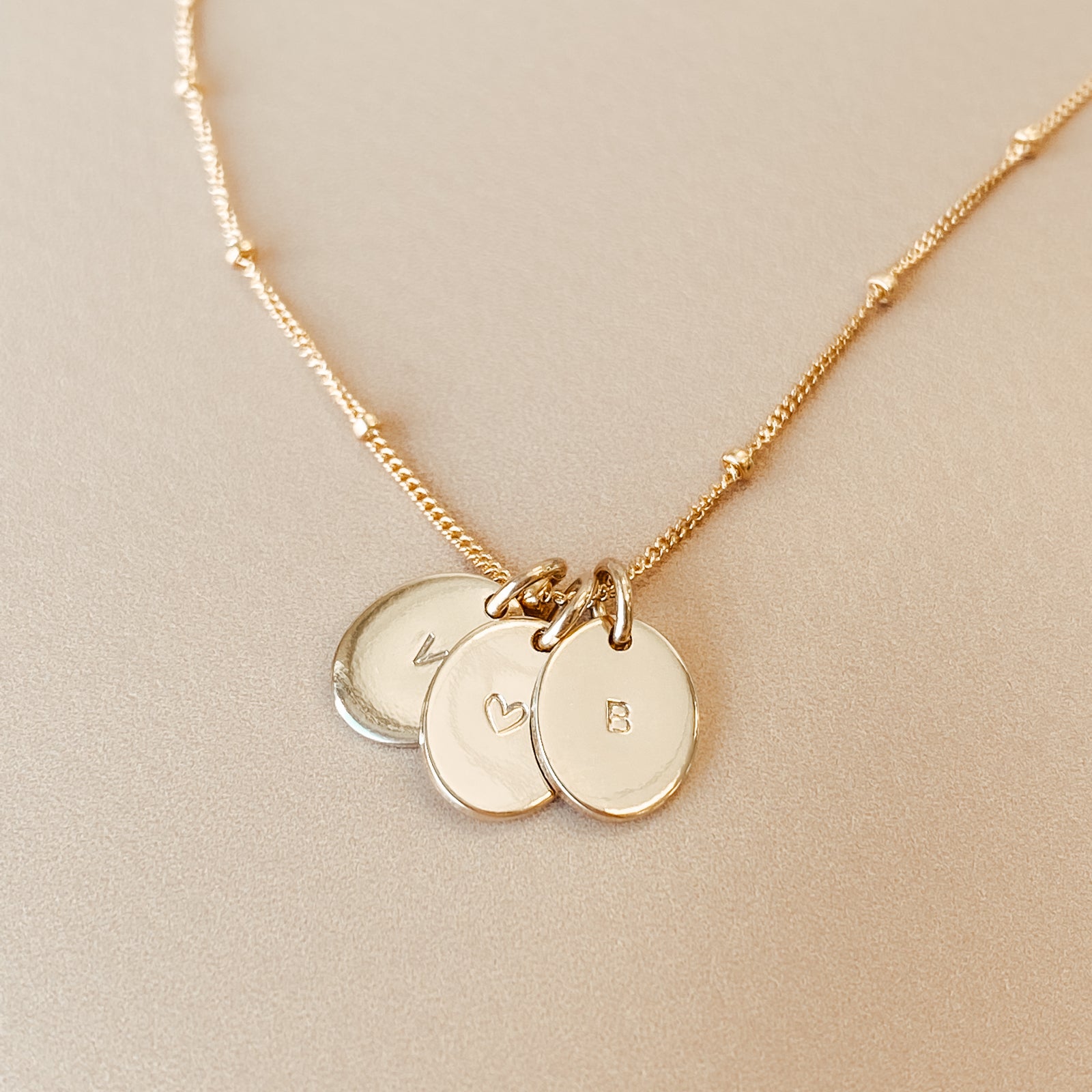 Personalised jewellery - KBN Jewellery - handmade jewellery – Personalised Jewellery gifts – Dainty jewellery- Dainty necklace - initial necklace – symbol necklace – bead chain – tiny pendant – children initial 