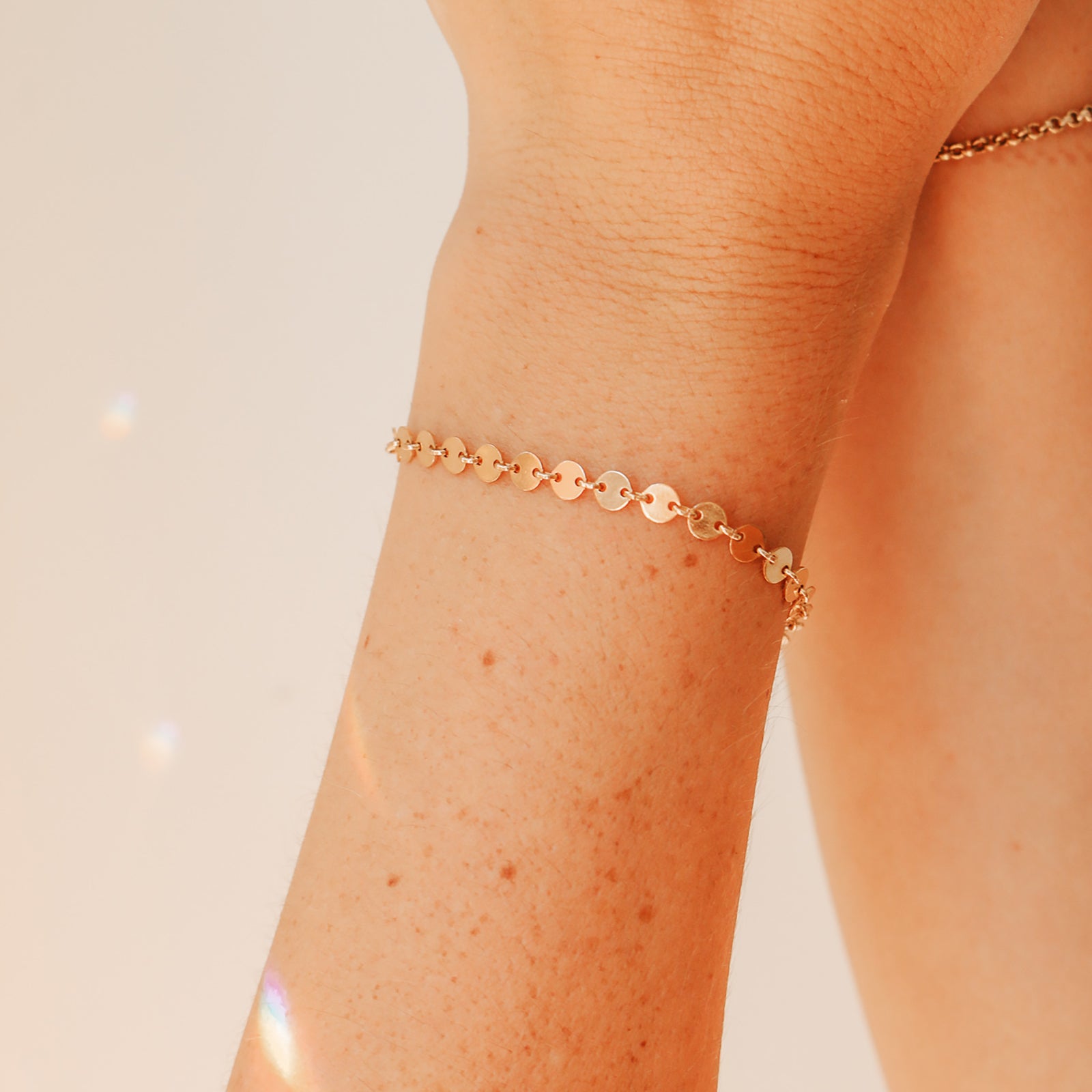 Personalised jewellery - KBN Jewellery - handmade jewellery – Personalised Jewellery gifts – Dainty jewellery- sparkly bracelet – disc bracelet – round chain bracelet – stacking bracelet – layering bracelet 