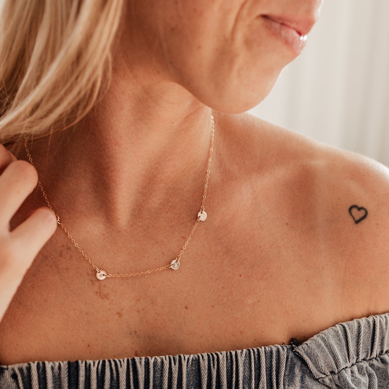 Personalised jewellery - KBN Jewellery - handmade jewellery – Personalised Jewellery gifts – personalised necklace – simple pendants – symbol necklace – initial necklace – dainty jewellery – asymmetrical necklace – tiny pendant necklace 