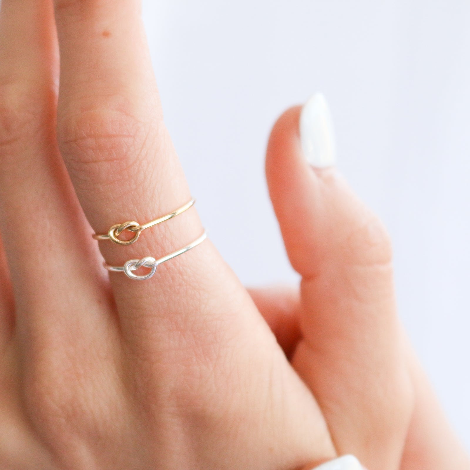 Personalised jewellery - KBN Jewellery - handmade jewellery – Personalised Jewellery gifts – Dainty jewellery – love ring – stacking ring – small knot ring – knot ring  – knot ring – stacking ring – ring that represents love 